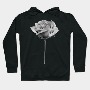 Minimalist rose without thorns drawing Hoodie